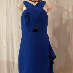 04 BCBGMaxAzria Royal Blue Asymmetrical Dress